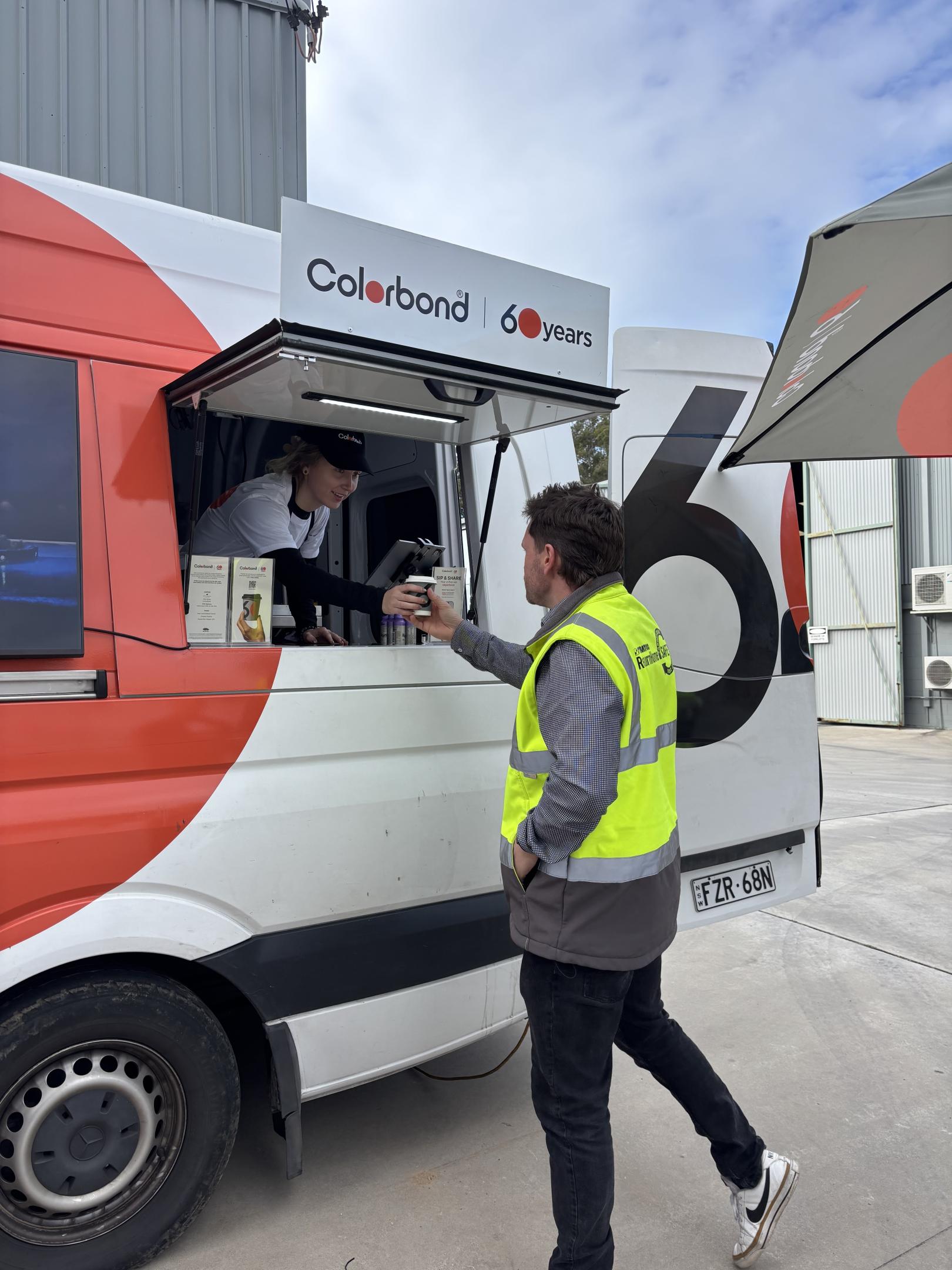 COLORBOND® steel coffee van - Celebrating 60 years, One coffee at a time