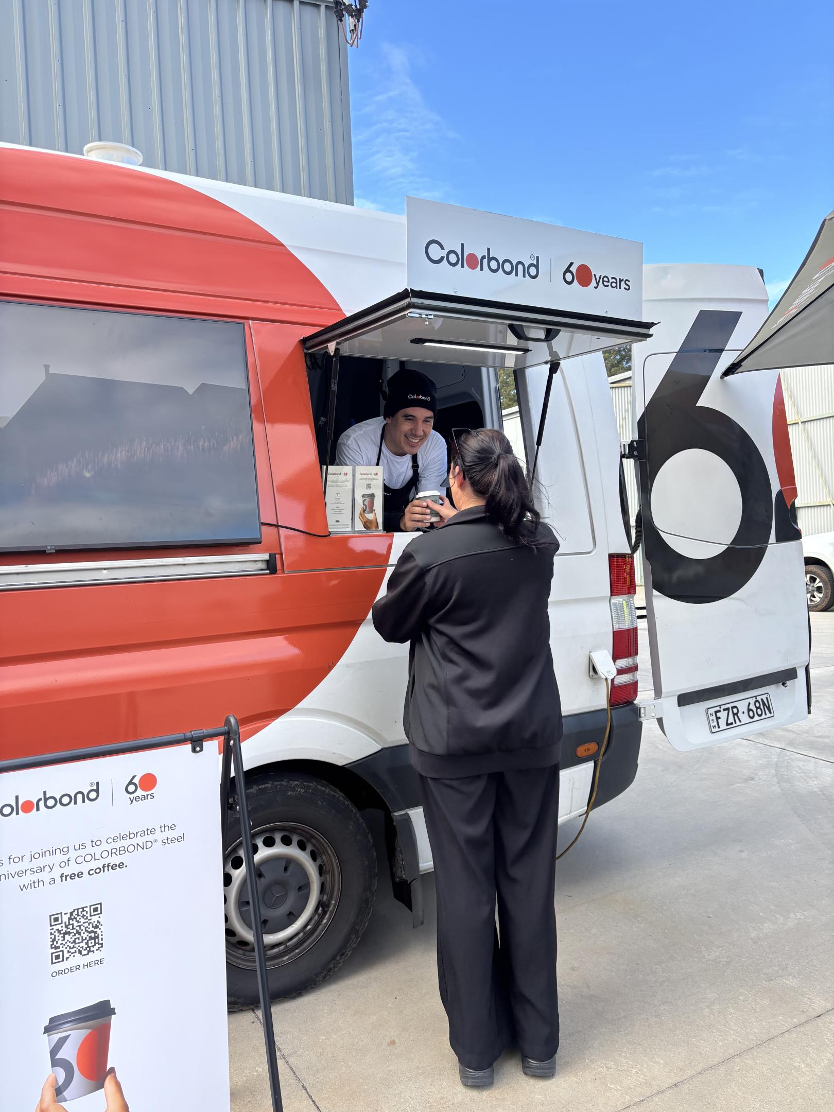 COLORBOND® steel coffee van - Celebrating 60 years, One coffee at a time
