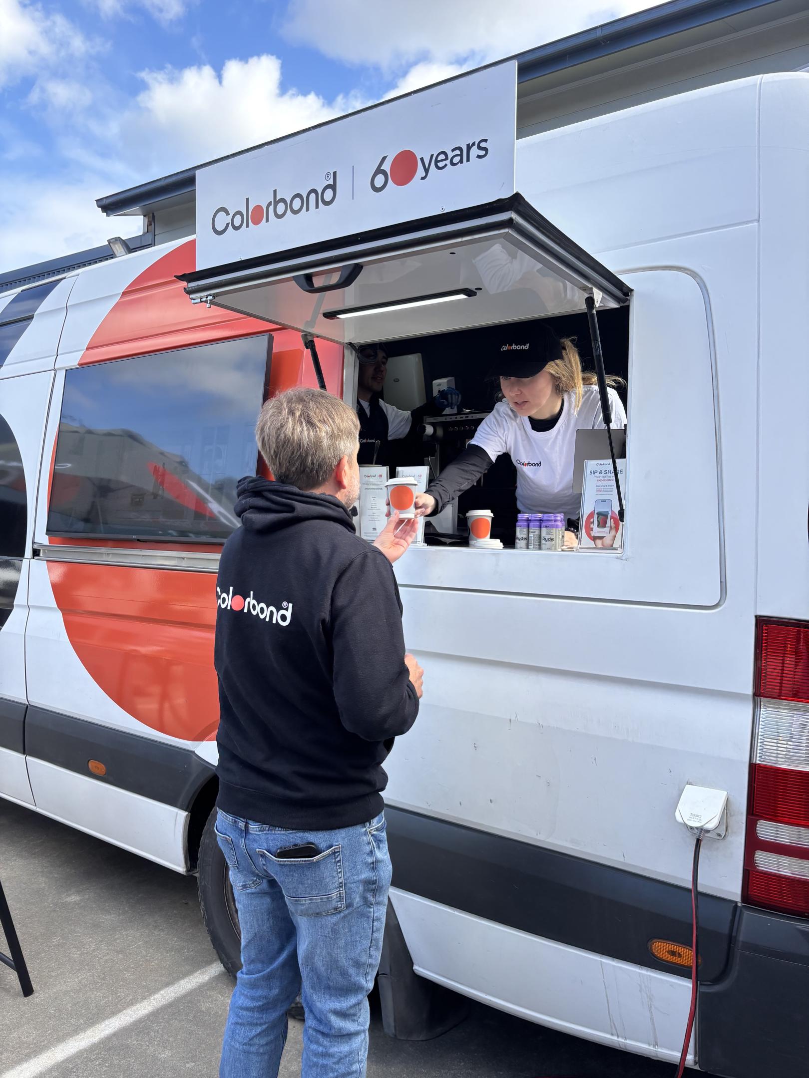 COLORBOND® steel coffee van - Celebrating 60 years, One coffee at a time