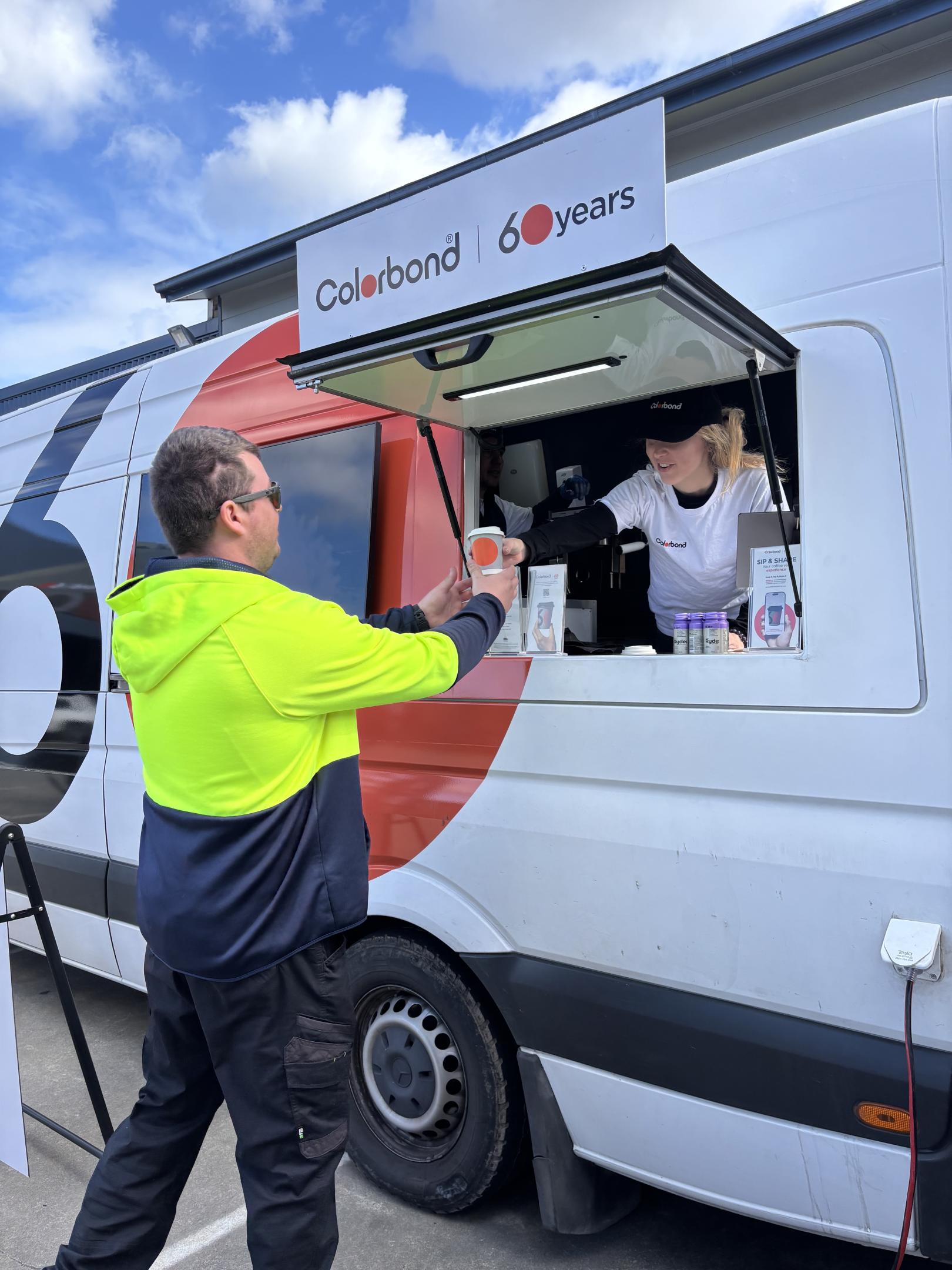 COLORBOND® steel coffee van - Celebrating 60 years, One coffee at a time