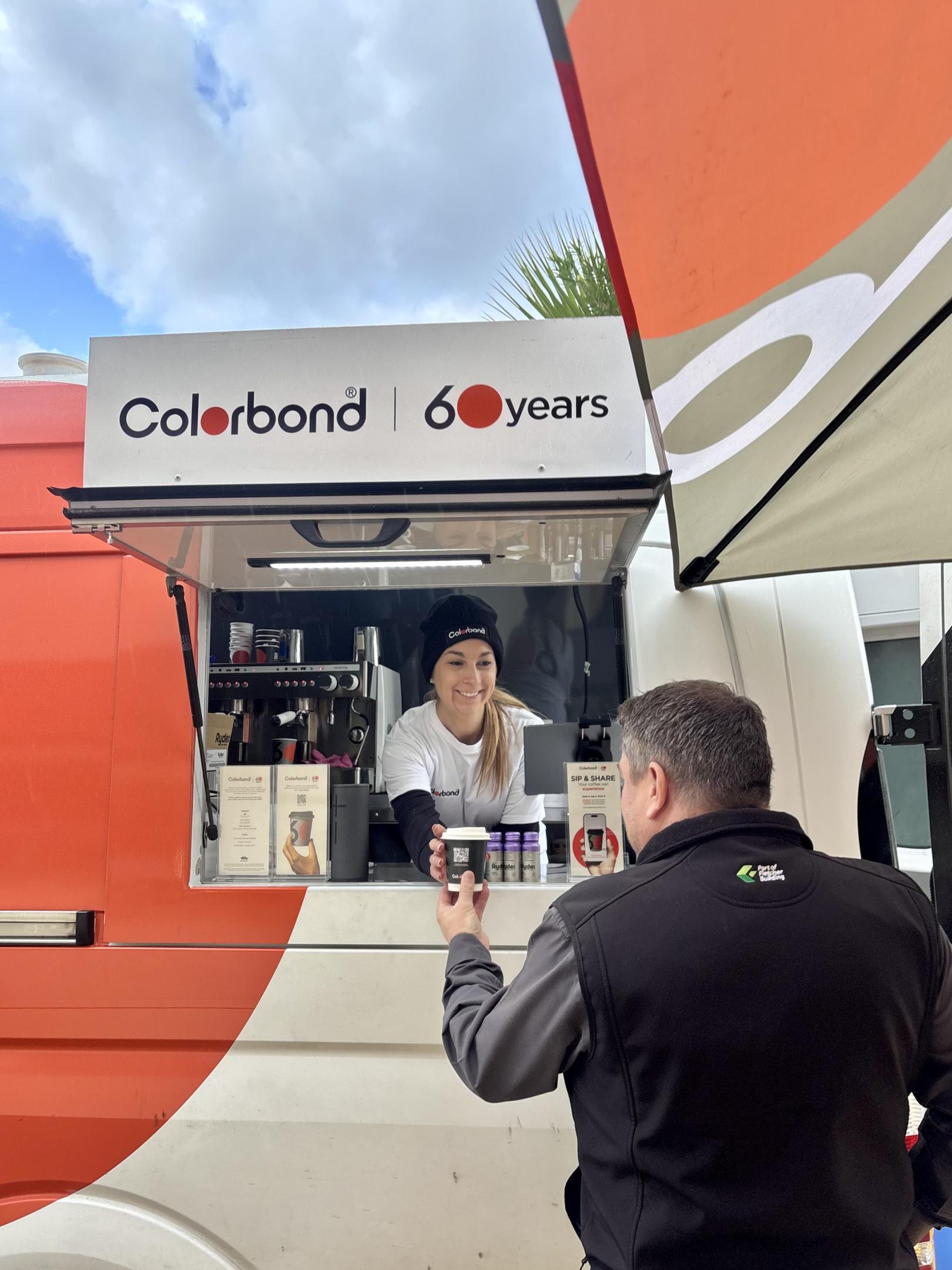 COLORBOND® steel coffee van - Celebrating 60 years, One coffee at a time