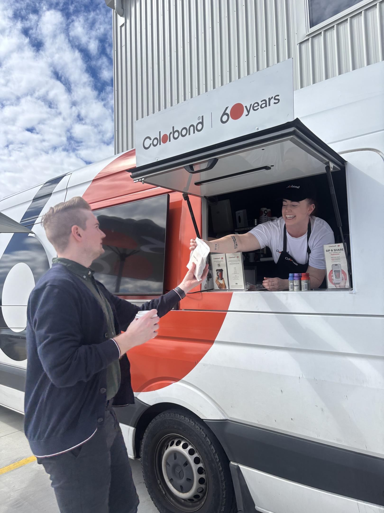 COLORBOND® steel coffee van - Celebrating 60 years, One coffee at a time