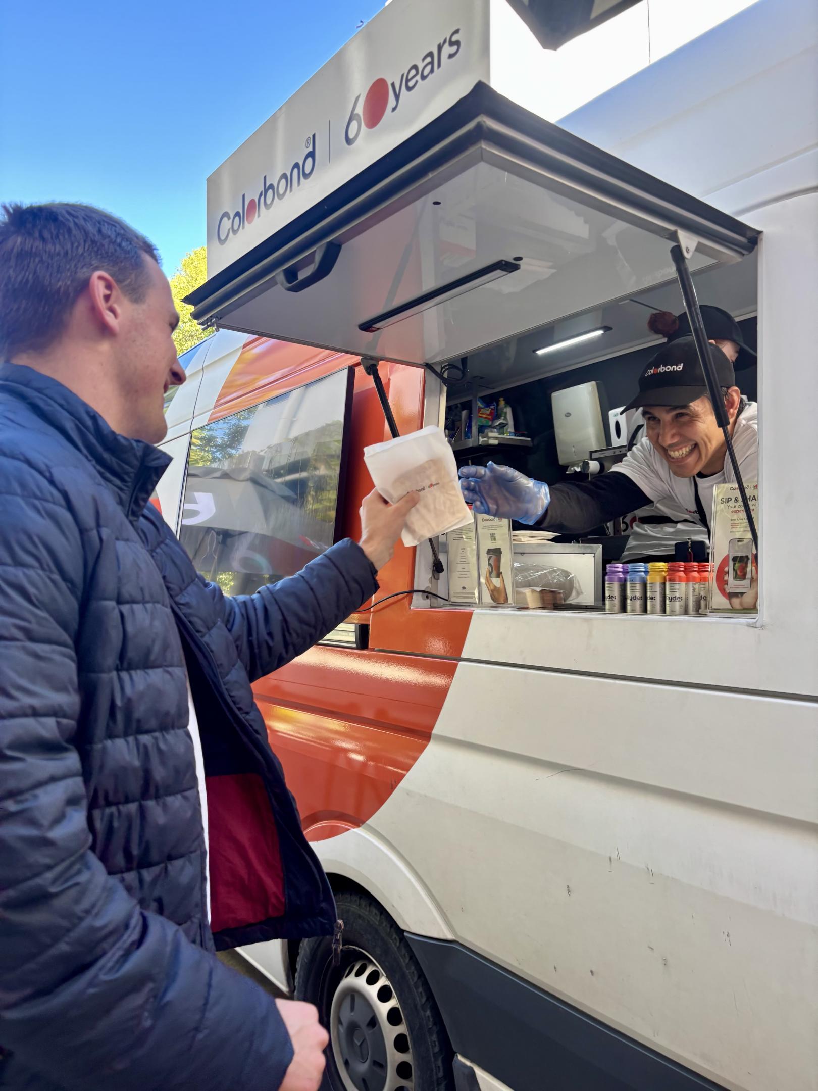 COLORBOND® steel coffee van - Celebrating 60 years, One coffee at a time