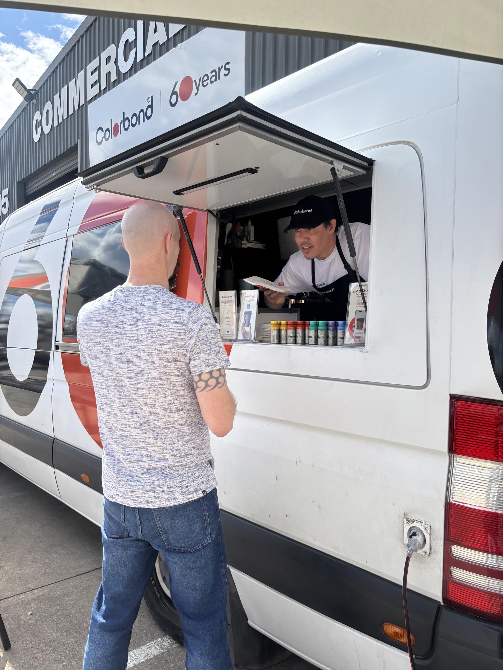COLORBOND® steel coffee van - Celebrating 60 years, One coffee at a time