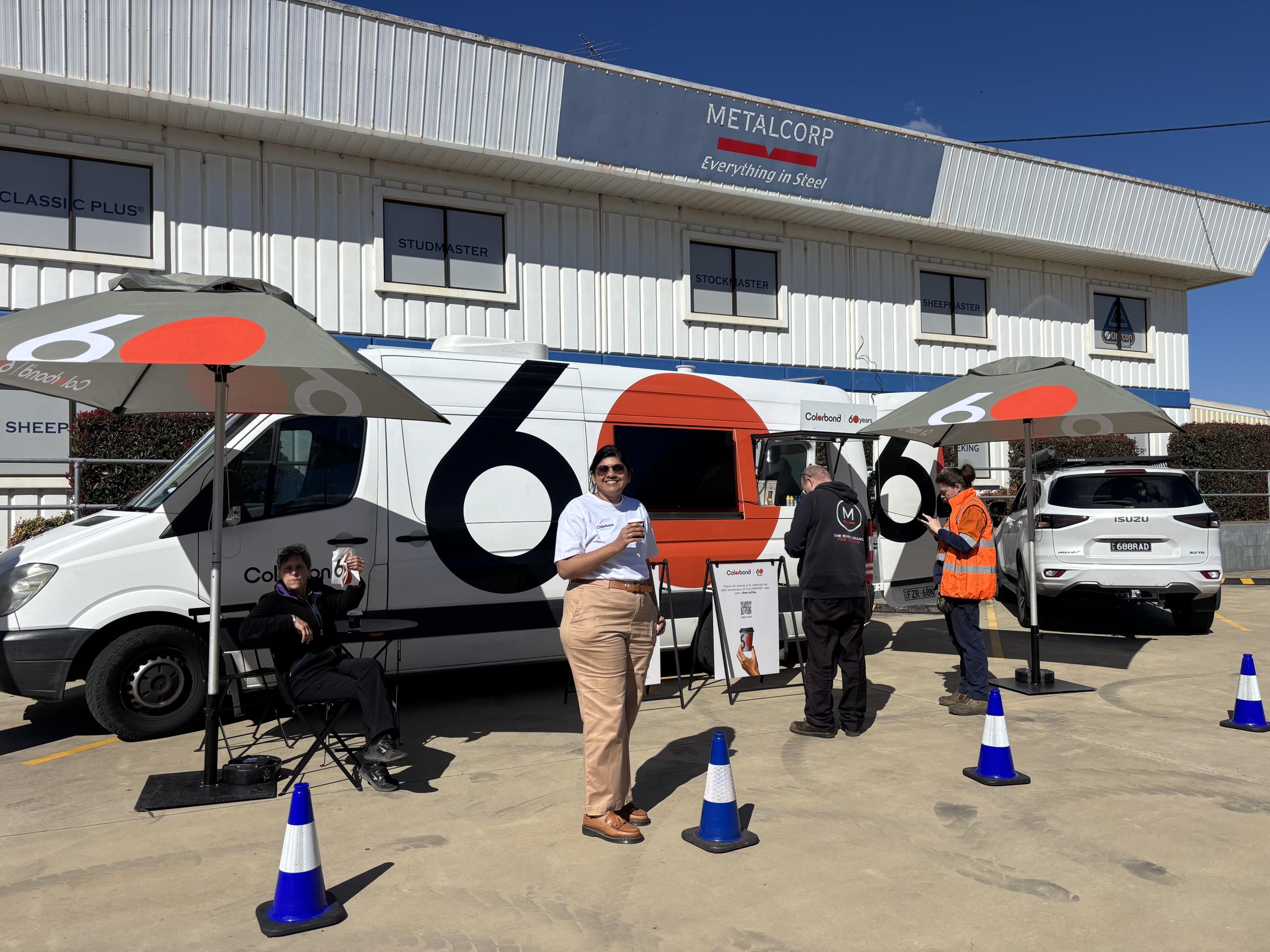 COLORBOND® steel coffee van - Celebrating 60 years, One coffee at a time