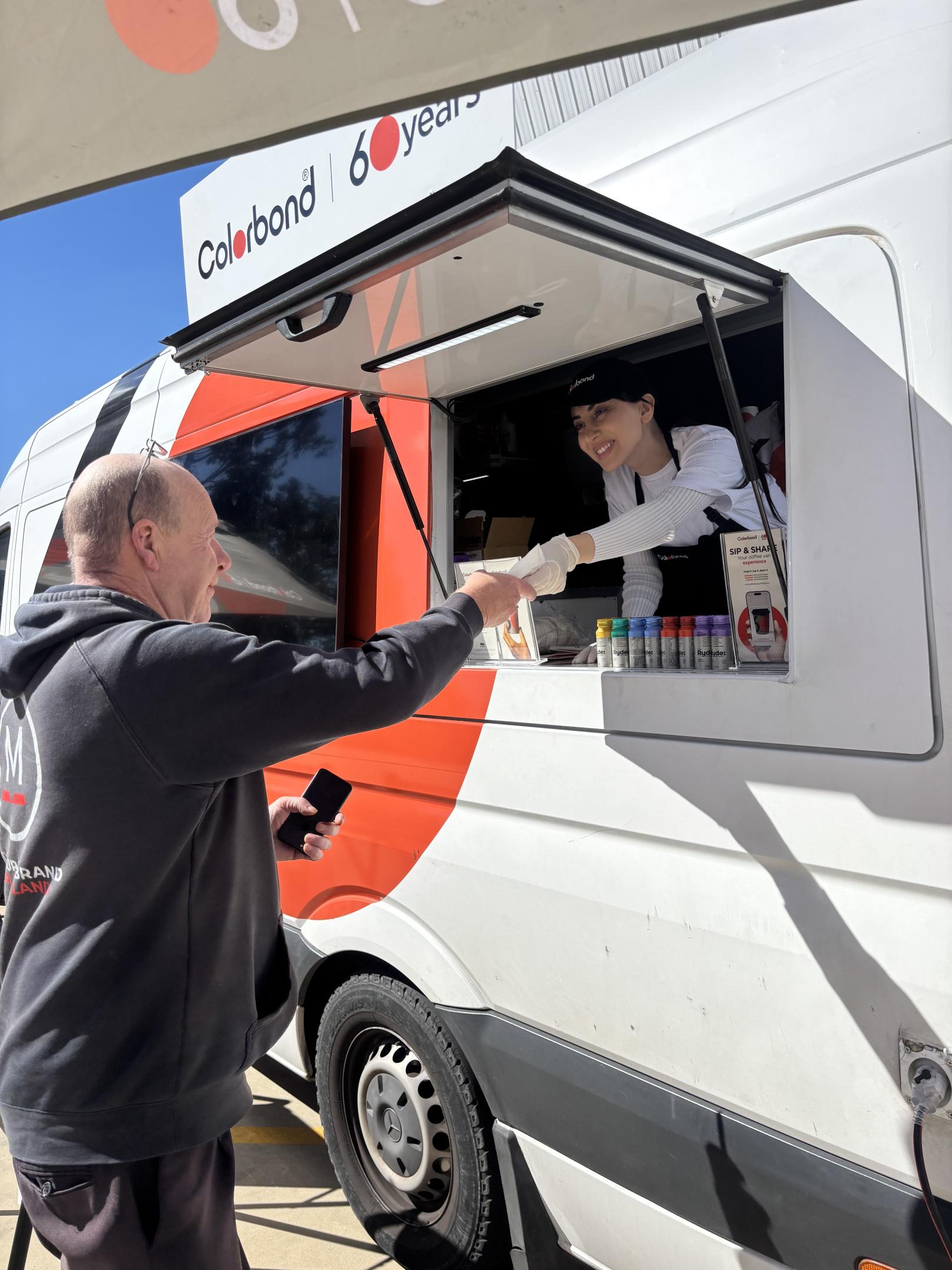 COLORBOND® steel coffee van - Celebrating 60 years, One coffee at a time