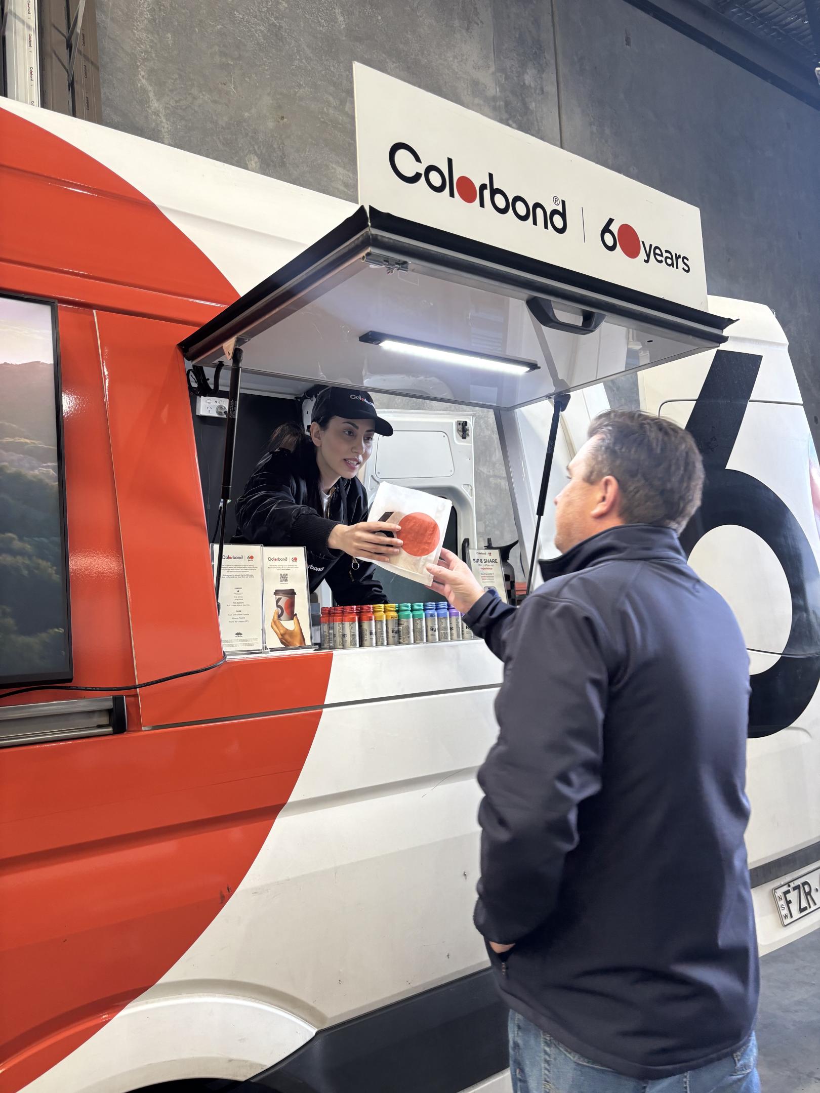 COLORBOND® steel coffee van - Celebrating 60 years, One coffee at a time