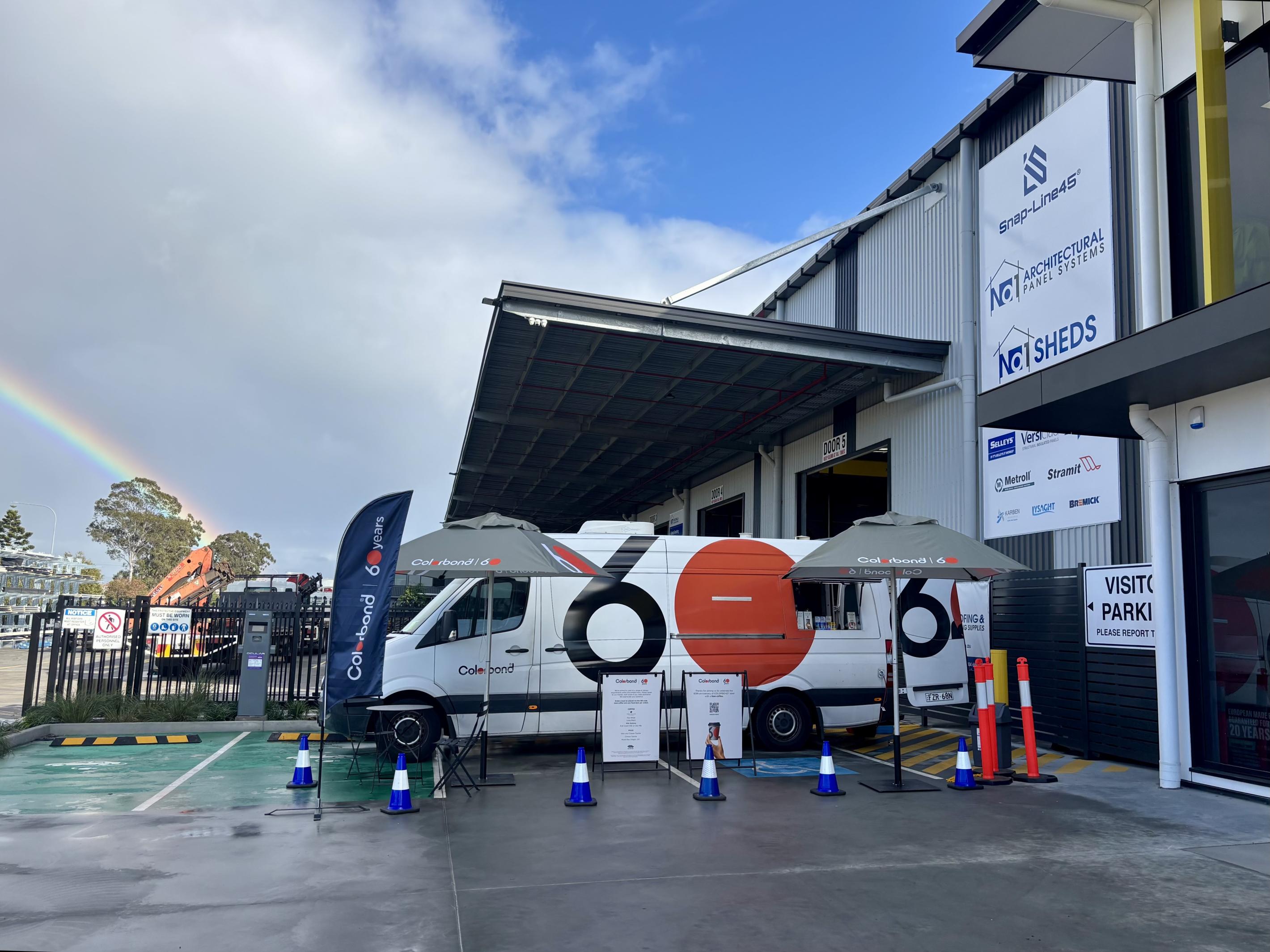 COLORBOND® steel coffee van - Celebrating 60 years, One coffee at a time
