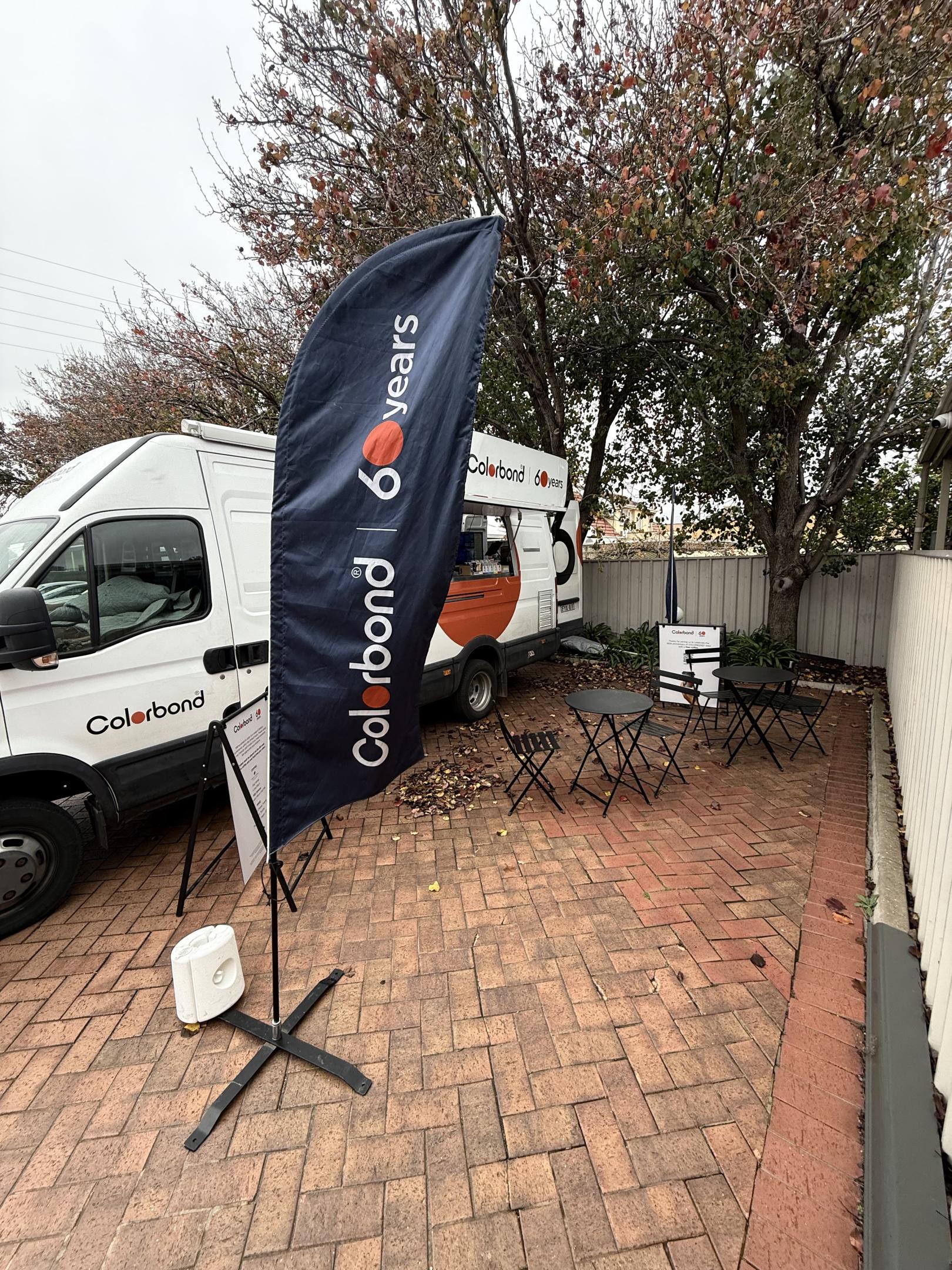 COLORBOND® steel coffee van - Celebrating 60 years, One coffee at a time