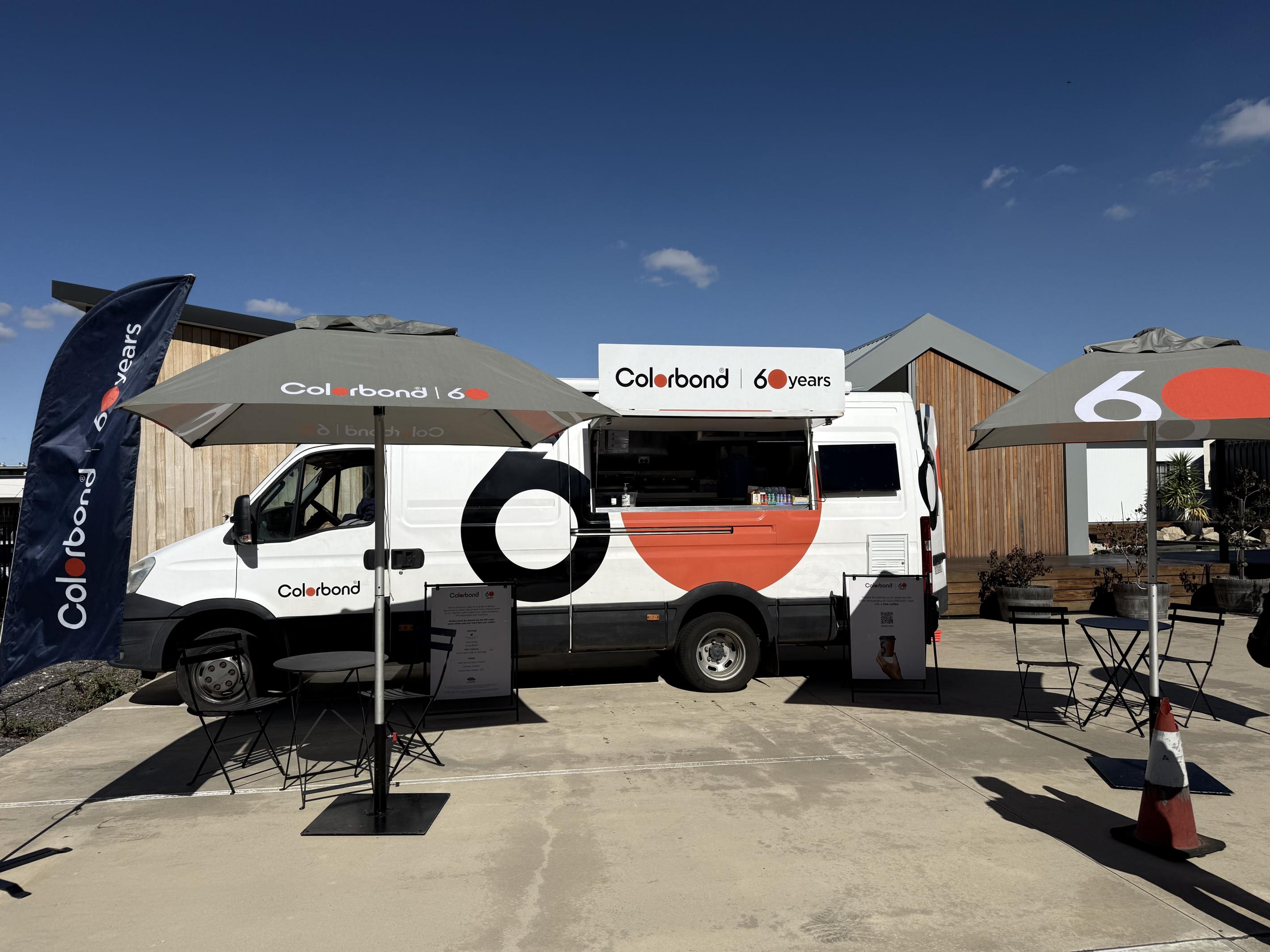 COLORBOND® steel coffee van - Celebrating 60 years, One coffee at a time