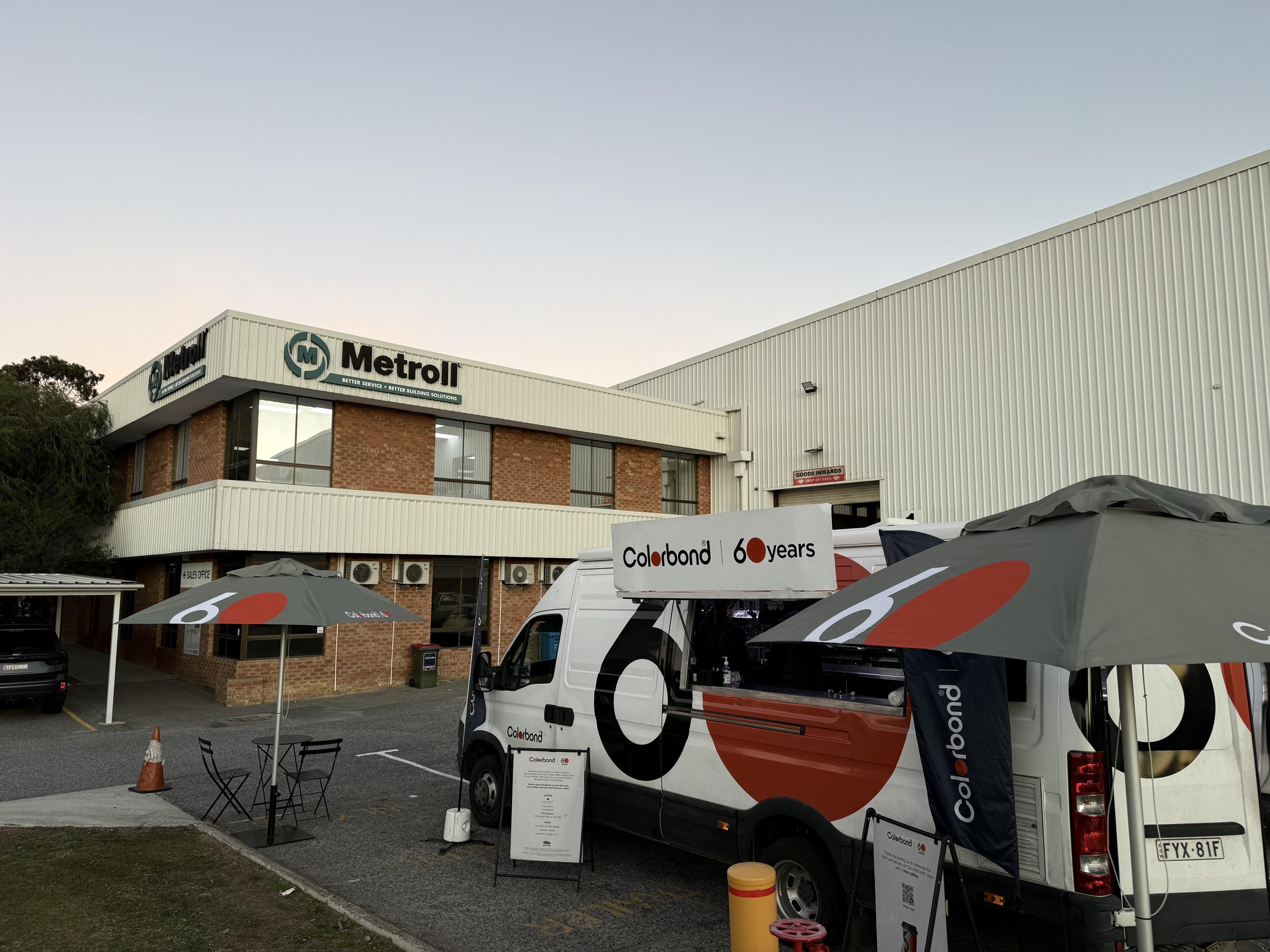 COLORBOND® steel coffee van - Celebrating 60 years, One coffee at a time