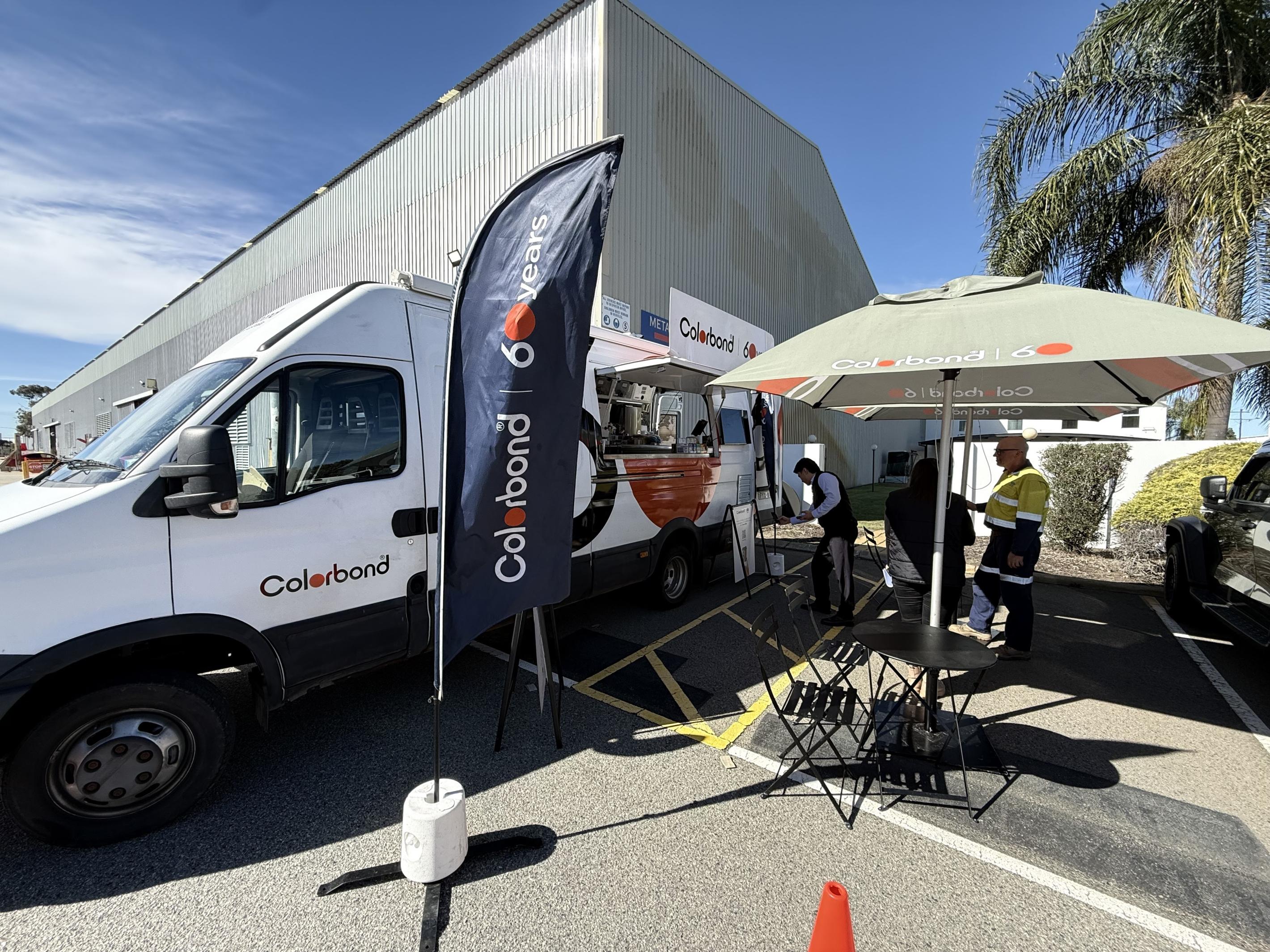 COLORBOND® steel coffee van - Celebrating 60 years, One coffee at a time