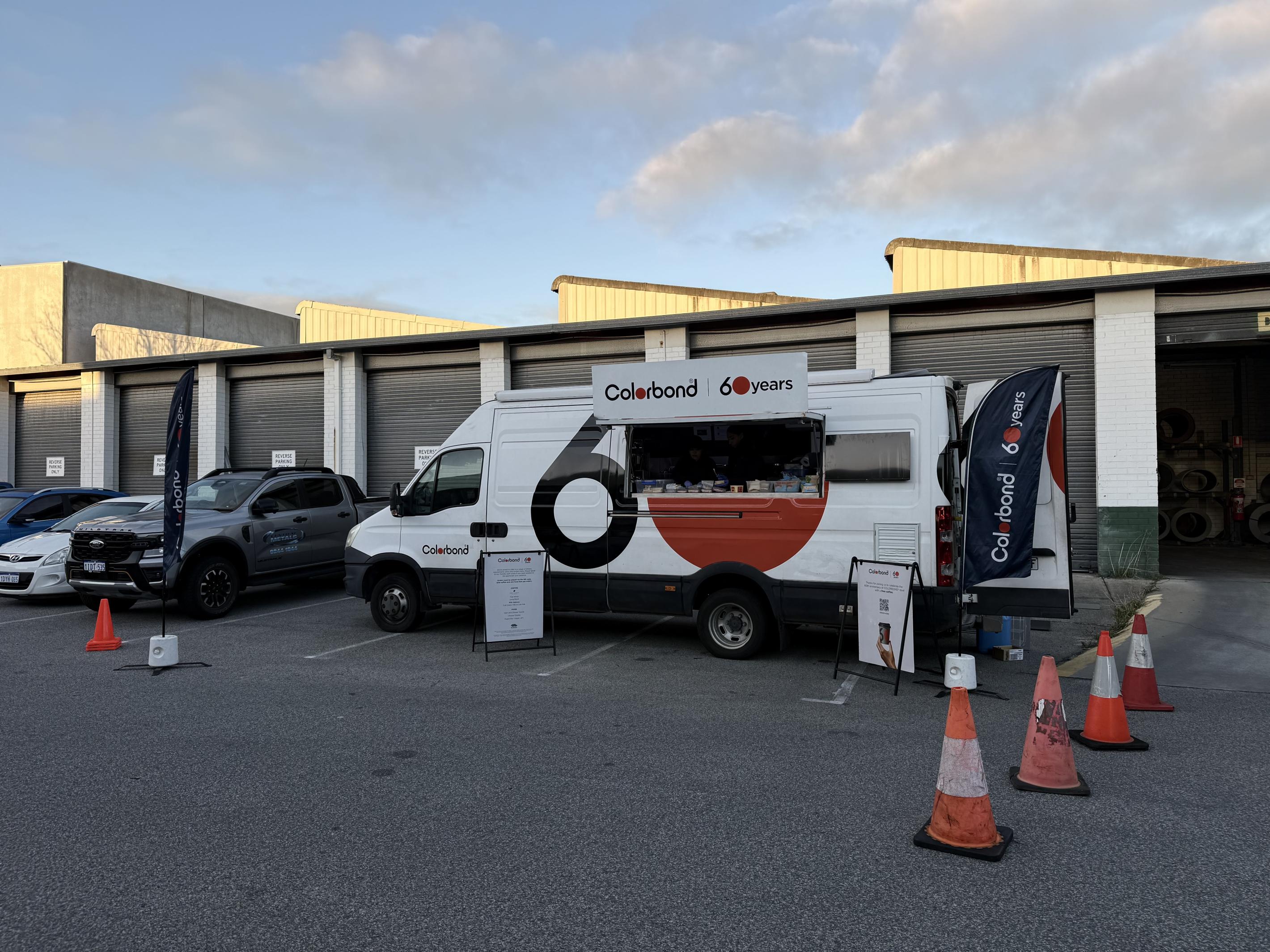 COLORBOND® steel coffee van - Celebrating 60 years, One coffee at a time