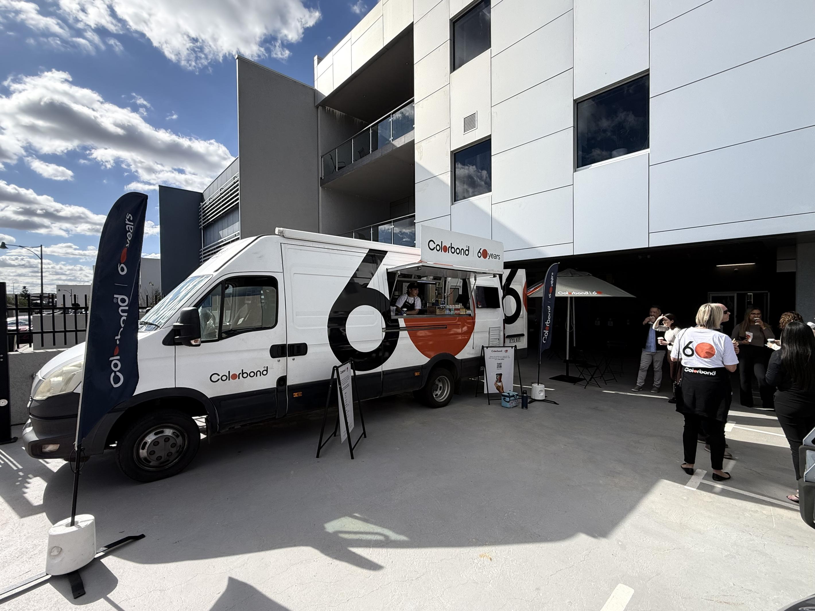 COLORBOND® steel coffee van - Celebrating 60 years, One coffee at a time