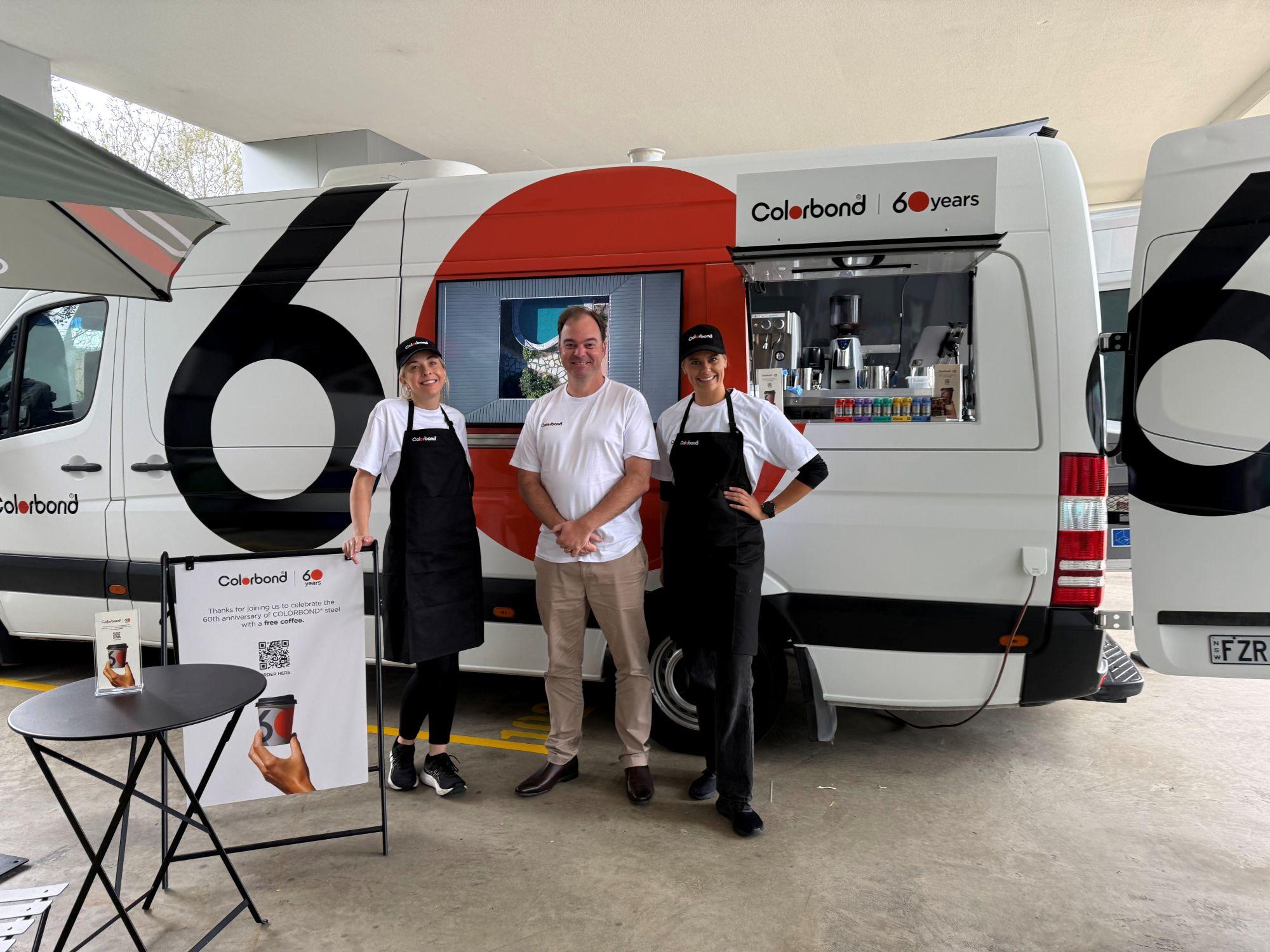 COLORBOND® steel coffee van - Celebrating 60 years, One coffee at a time