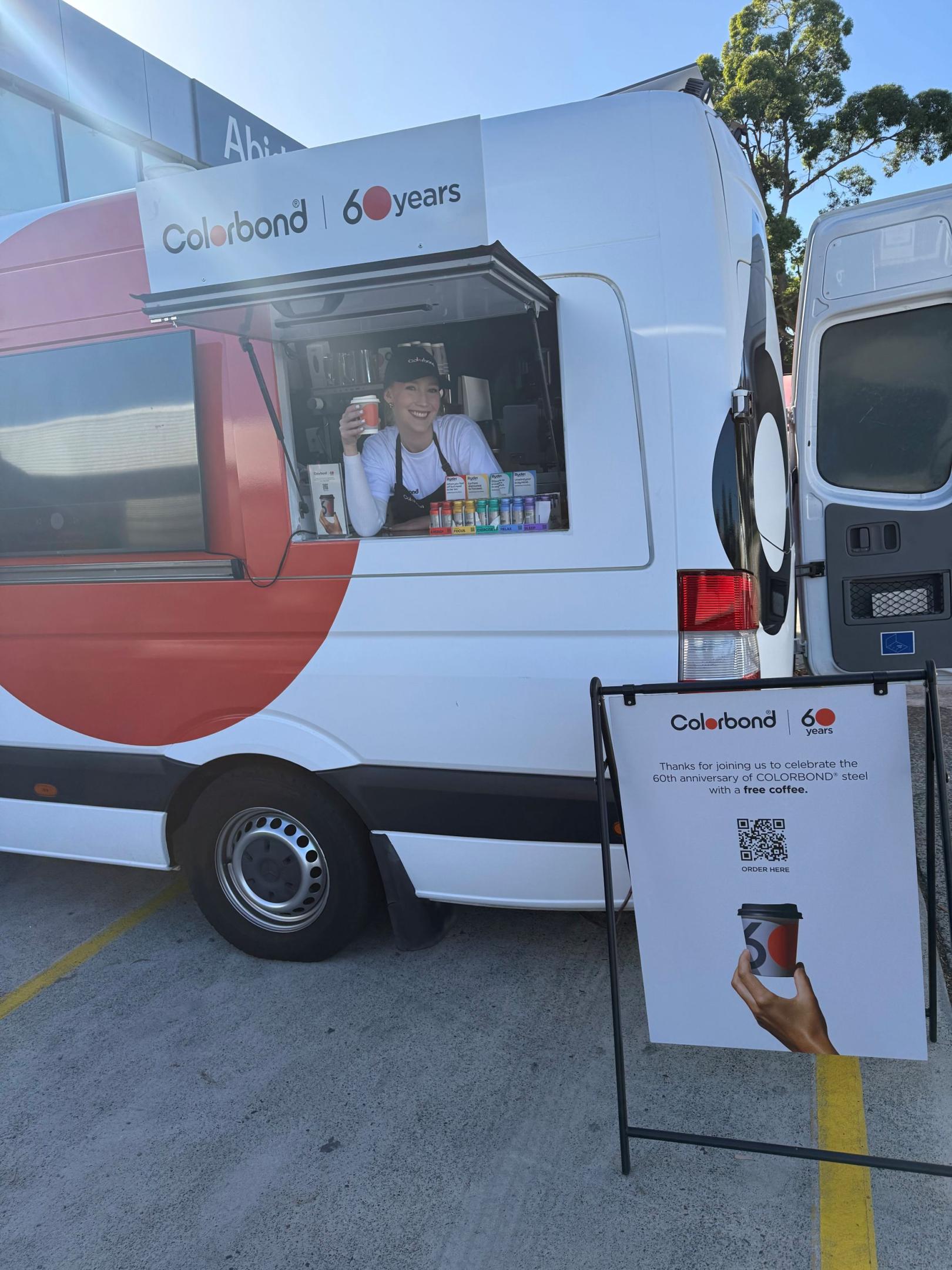 COLORBOND® steel coffee van - Celebrating 60 years, One coffee at a time
