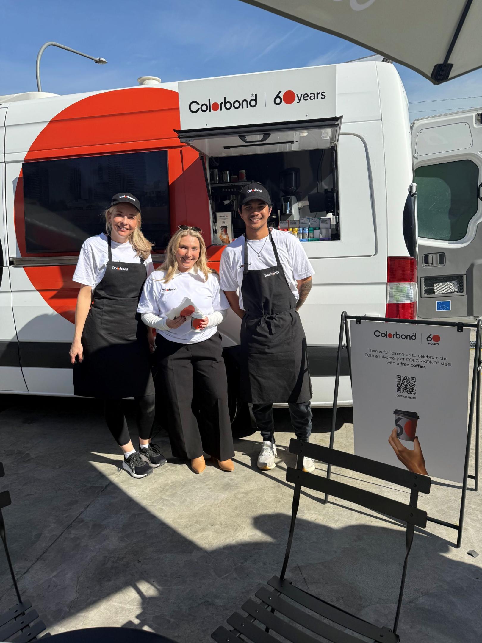 COLORBOND® steel coffee van - Celebrating 60 years, One coffee at a time
