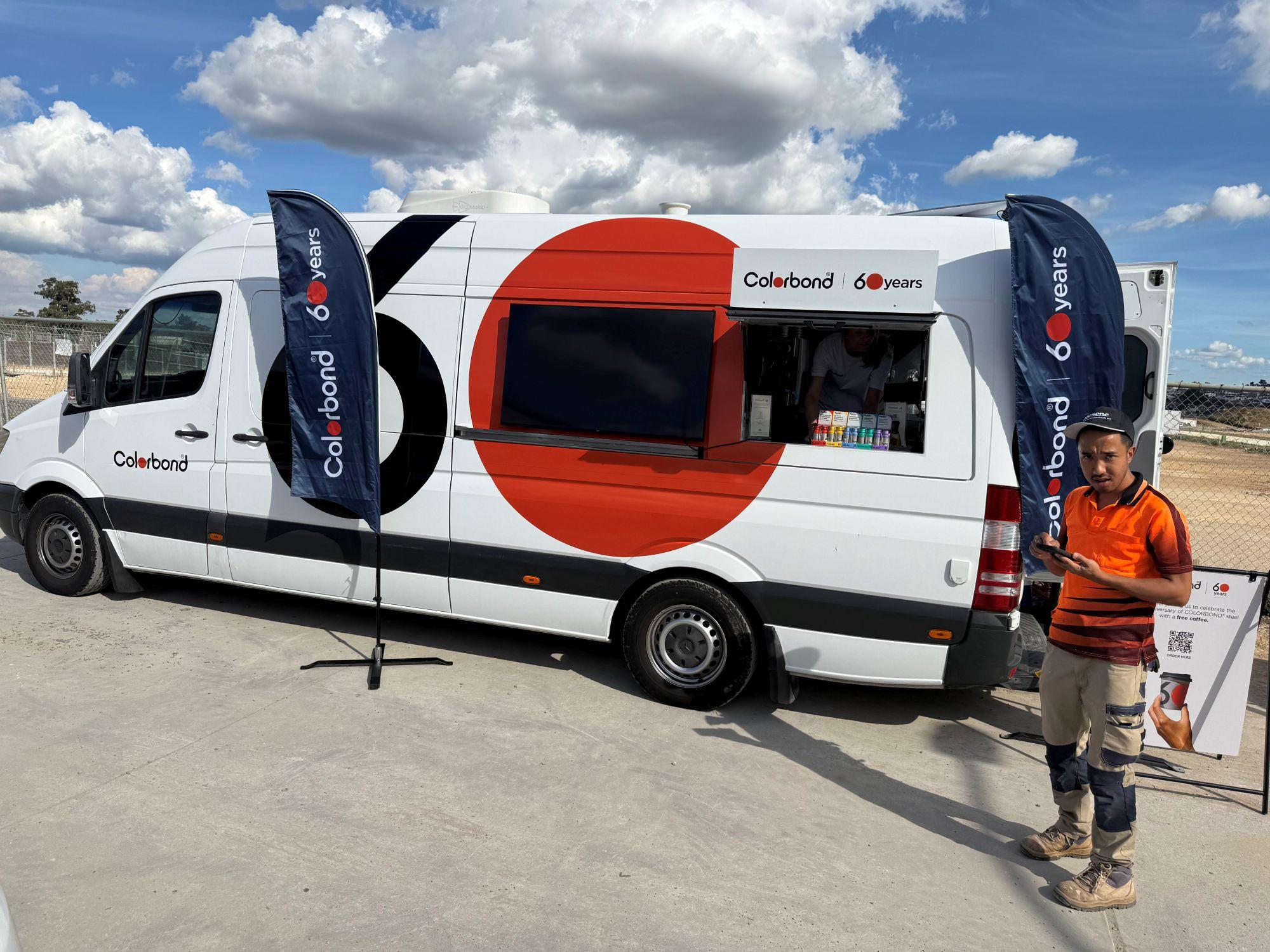 COLORBOND® steel coffee van - Celebrating 60 years, One coffee at a time