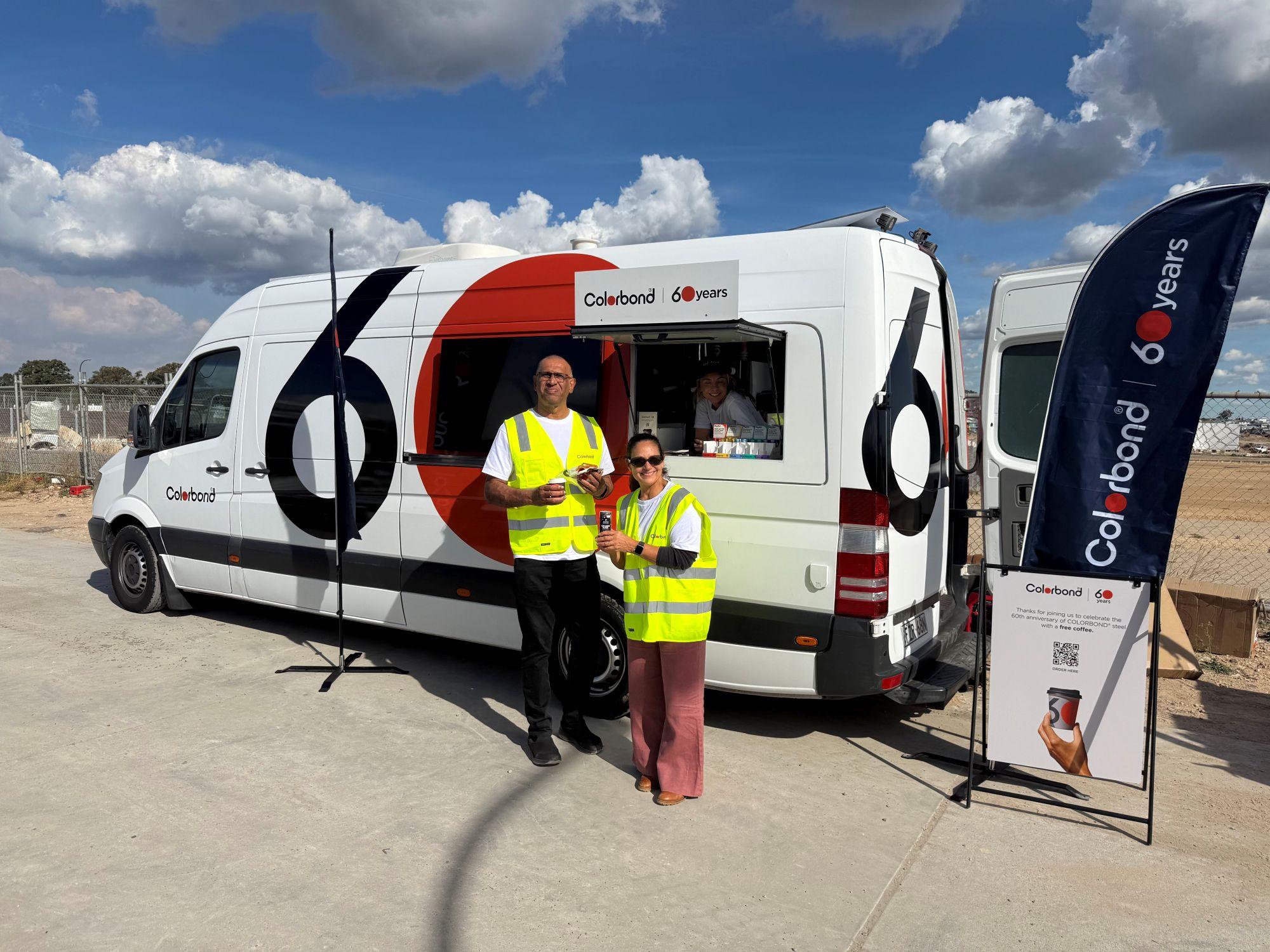 COLORBOND® steel coffee van - Celebrating 60 years, One coffee at a time