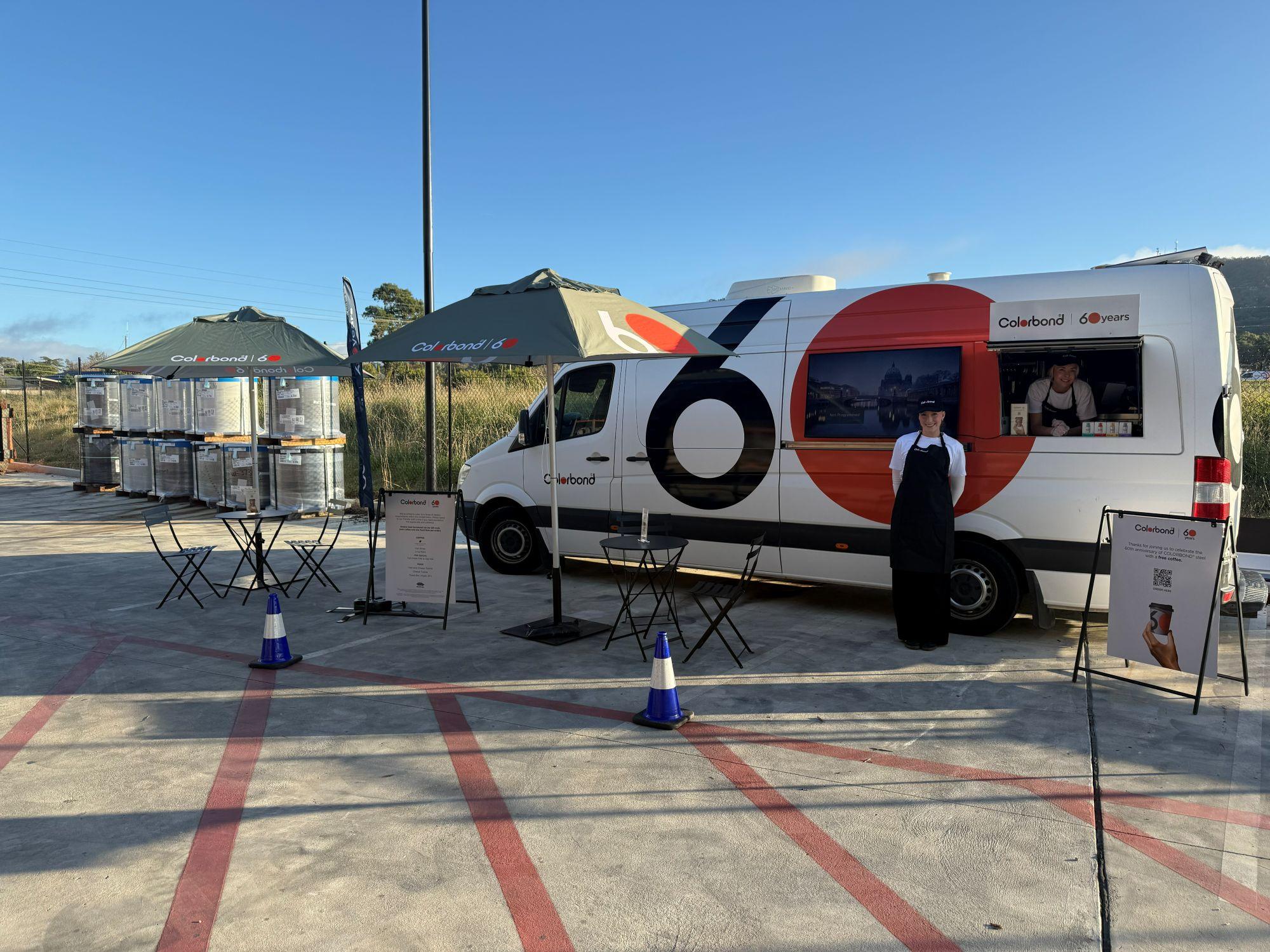 COLORBOND® steel coffee van - Celebrating 60 years, One coffee at a time