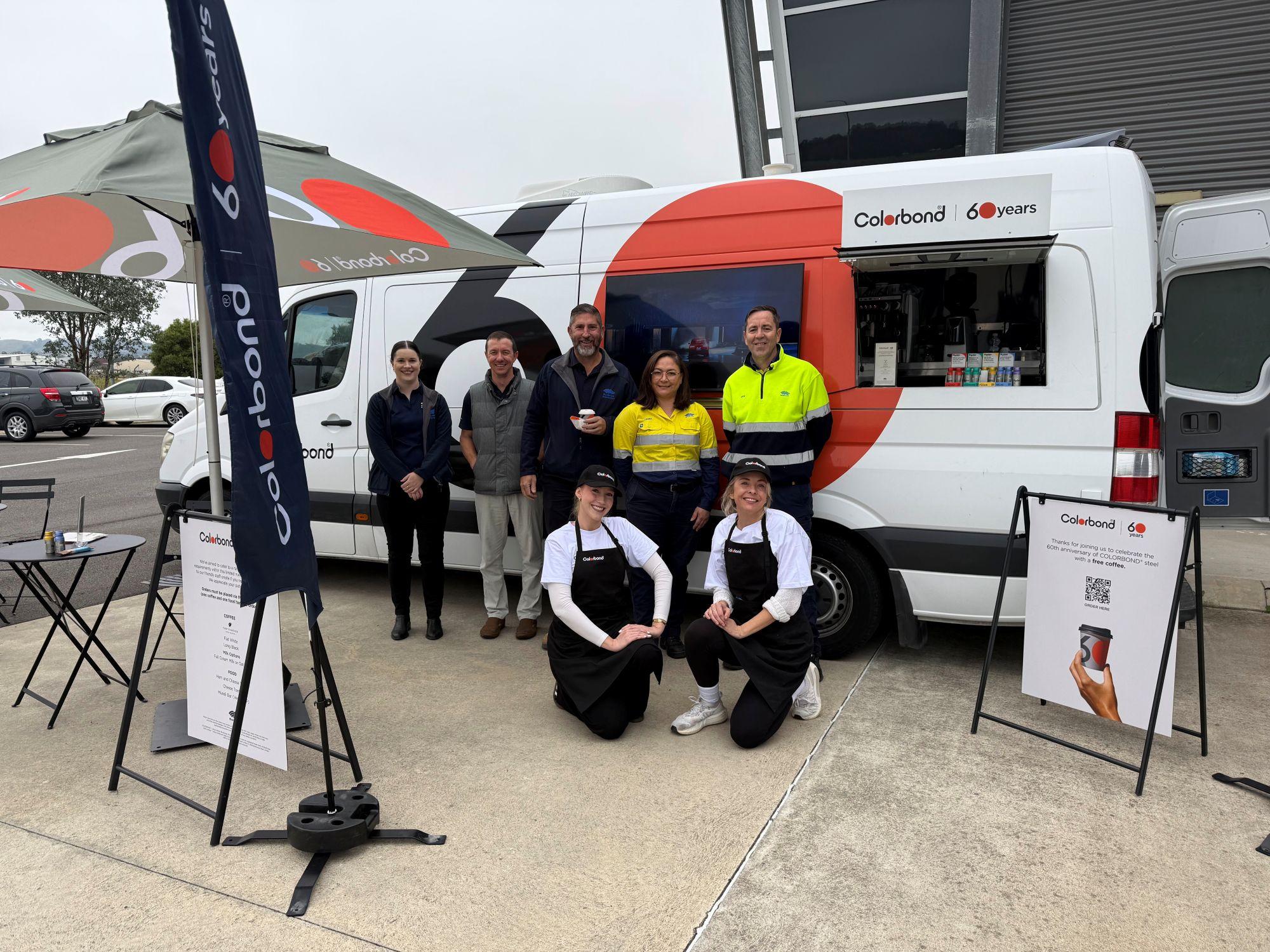 COLORBOND® steel coffee van - Celebrating 60 years, One coffee at a time