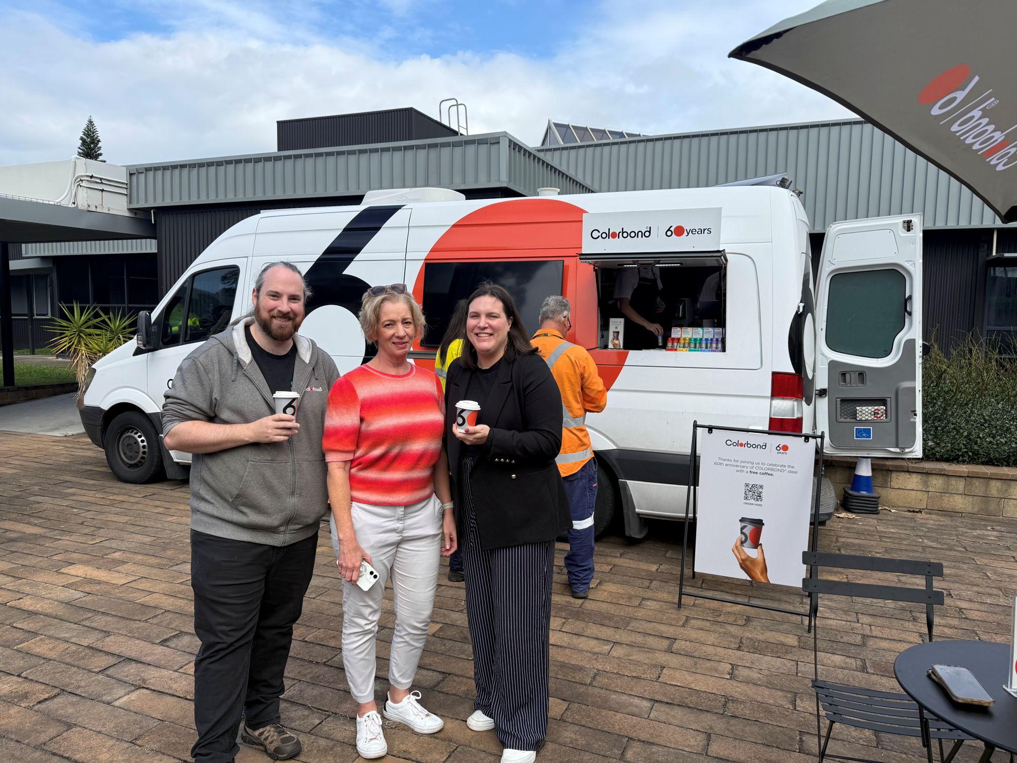 COLORBOND® steel coffee van - Celebrating 60 years, One coffee at a time