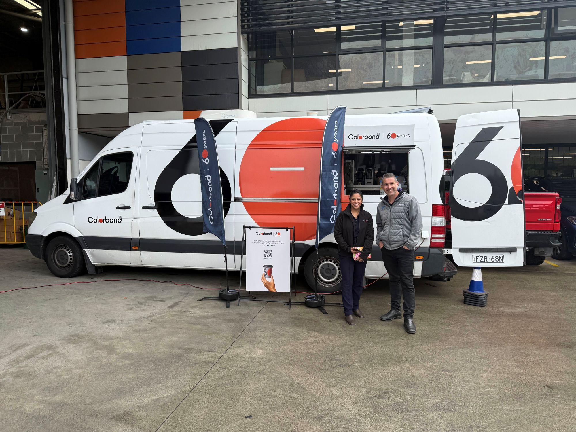 COLORBOND® steel coffee van - Celebrating 60 years, One coffee at a time