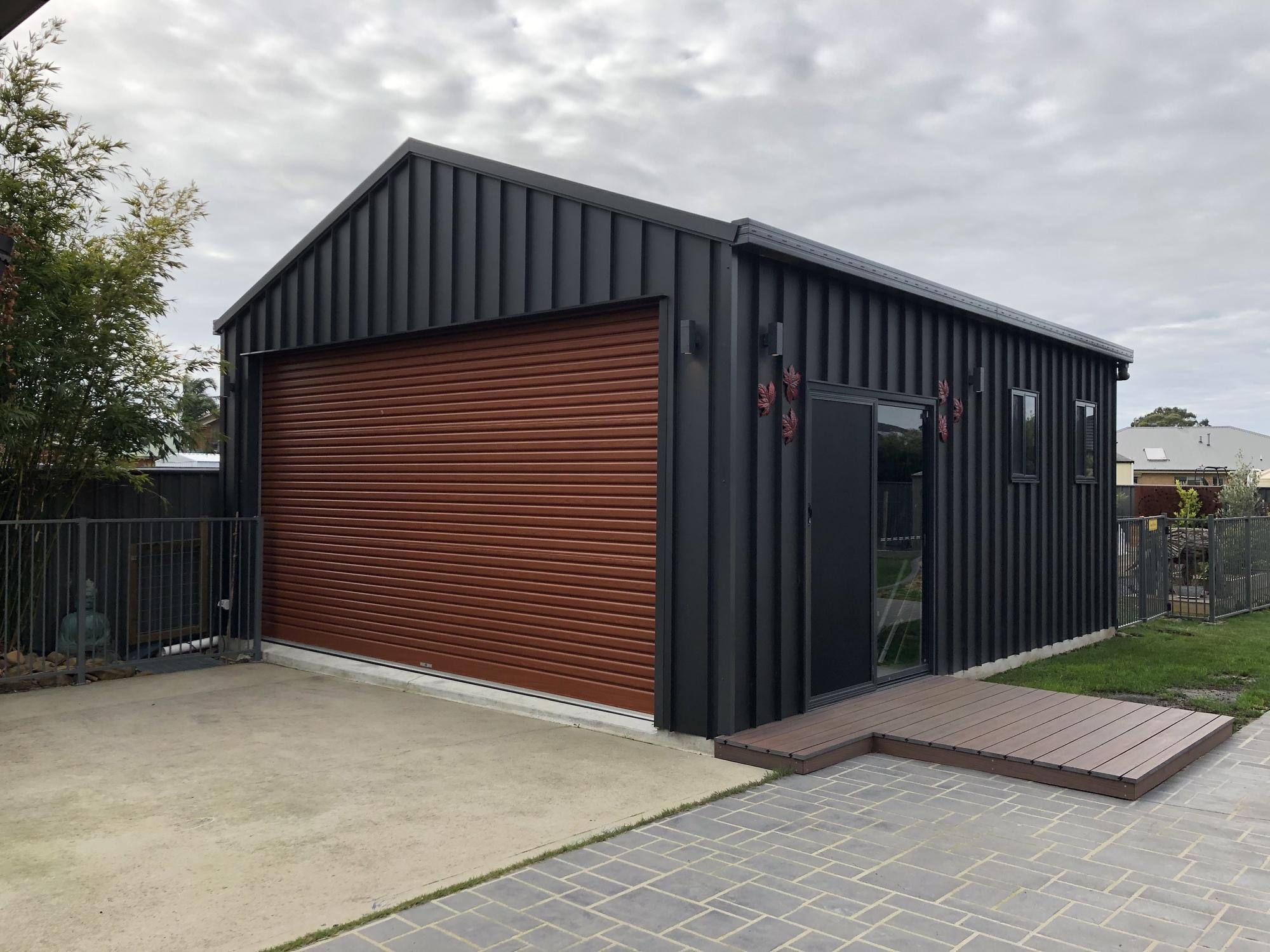Naomi from Rosedale, VIC loves COLORBOND® steel. Garage Doors, Sheds made from COLORBOND® steel in colour Monument® Matt