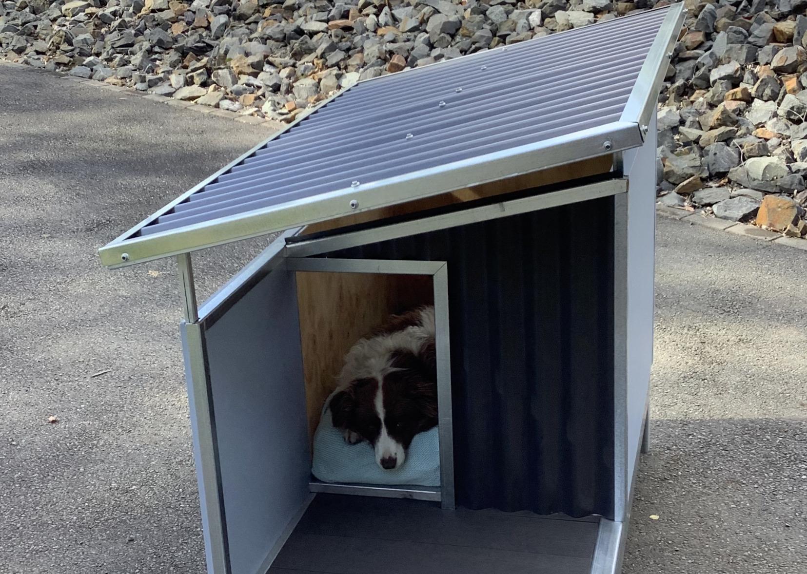 Victor from King Creek, NSW loves COLORBOND® steel.  Dog kennel Roofing and walling made from COLORBOND® steel in colour Monument®