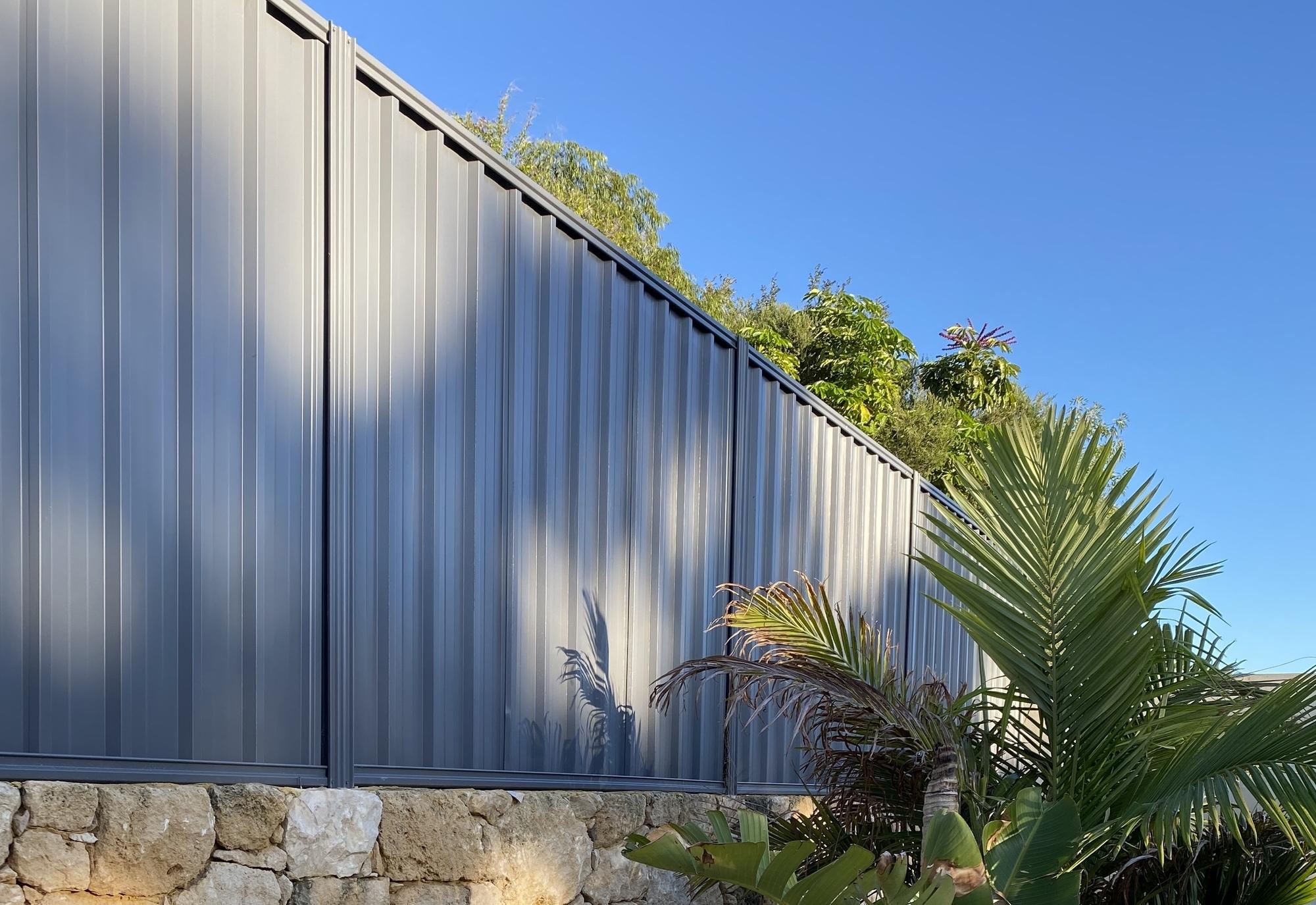 Jess from Hamilton Hill, WA loves COLORBOND® steel. Fence made from COLORBOND® steel in colour Basalt®