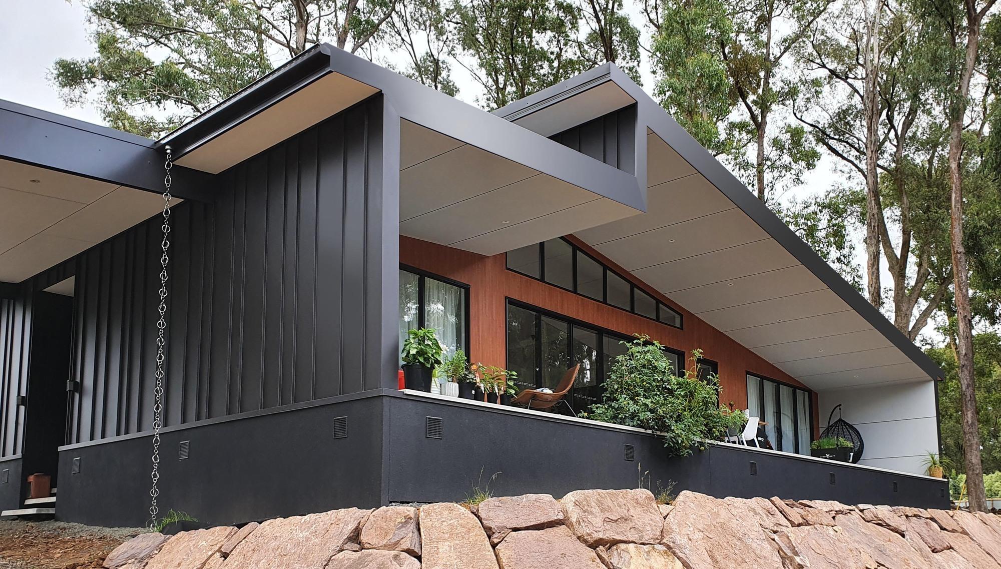 Samantha from Cockatoo, VIC loves COLORBOND® steel. Roofing, Guttering & Fascia, Garage Doors, Walling, Sheds made from COLORBOND® steel in colours Basalt®, Monument® and Monument® Matt